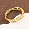 Brass Micro Pave Cubic Zirconia Adjustable Finger Rings for Women RJEW-Z113-24G-1