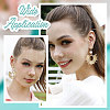 10Pcs Brass Micro Pave Cubic Zirconia Stud Earring Findings KK-BBC0005-24-5