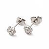 Non-Tarnish 304 Stainless Steel Flower Stud Earrings for Women LS-EJEW-C004-04P-1