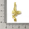 Rack Plating Brass Micro Pave Clear Cubic Zirconia Pendant KK-H485-34G-3