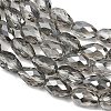 Electroplate Glass Beads Strands EGLA-D015-15x10mm-34-4