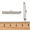 Brass Slide On End Clasp Tubes KK-N254-119P-05-3