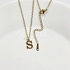304 Stainless Steel Letter Pendant Necklaces NJEW-WH0027-26S-G-1