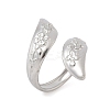 304 Stainless Steel Open Cuff Rings for Women RJEW-A079-12B-P-4