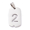 Non-Tarnish 304 Stainless Steel Pendants STAS-H144-02P-2-1