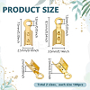 200Pcs 2 Colors Brass Cord Ends KK-PH0012-89G-2