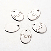 Non-Tarnish Spray Painted 201 Stainless Steel Pendants LS-STAS-I048-G19-1