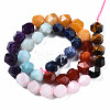 Chakra Theme Natural Tiger Eye & Rose Quartz & Amethyst & Topaz Jade & Red Agate & Amazonite & Sodalite Beads Strands G-S376-002C-2