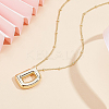 1pc Brass Chain with Alloy Letter Pendants Necklaces NJEW-LP0001-41D-G-3