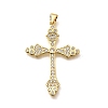 Rack Plating Brass Micro Pave Cubic Zirconia Pendants KK-L226-005G-11-1