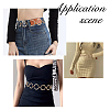 2Pcs 2 Colors Alloy Ring Link Chain Waist Belts FIND-FH0008-49-6