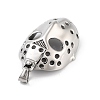 Retro 304 Stainless Steel Big Pendant Rhinestone Setting STAS-I205-09AS-2