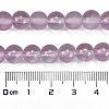 Frosted Transparent Glass Bead Strands X1-GLAA-P065-8mm-07-3