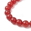 Natural Carnelian Stretch Bracelets for Couple BJEW-JB12177-5