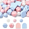 35Pcs 7 Styles Food Grade Eco-Friendly Silicone Beads SIL-YW0001-25-1