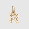 Stainless Steel Cubic Zirconia Pendants with Jump Rings FIND-PW0024-08R-1