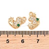 Christmas Brass Micro Pave Cubic Zirconia Pendants KK-L261-15B-G02-3
