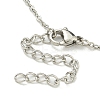 Plastic Imitation Pearl Round Pendant Necklaces NJEW-Z041-05P-3