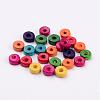 Lead Free Flat Round Natural Wood Beads X-YTB021-2
