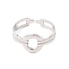 Non-Tarnish 304 Stainless Steel Cuff Ring RJEW-F121-05P-1