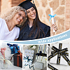 6Pcs 6 Styles Graduation Season Gold Stamping Polyester Printed Ribbon OCOR-PH0005-03-6