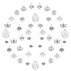 Tibetan Style Alloy Pendants & Links Connectors & Beads TIBEP-SC0001-53AS-1