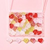 50Pcs Glass Connector Charms PALLOY-FZ00019-6