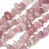 Chip Natural Madagascar Rose Quartz Bead Strands G-M344-50A-2