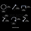 120Pcs 6 Style Acrylic L-Shaped Nose Ring AJEW-YW0001-11B-3