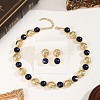 Alloy & Acrylic Round Necklaces & Stud Earring Sets for Women FS-WG1D203-01-1