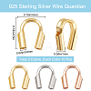 30Pcs 3 Colors 925 Sterling Silver Wire Guardian and Protectors STER-BBC0006-05A-2