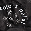 Star Alloy Rhinestone Cabochons MRMJ-WH0075-114-07-1