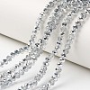 Electroplate Transparent Glass Beads Strands EGLA-A034-T1mm-M16-1