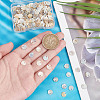 200Pcs Natural Akoya Shell Flat Round Charms BSHE-AR0001-06-3