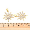 Rack Plating Brass Micro Pave Clear Cubic Zirconia Pendants KK-C063-04G-3