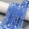 Transparent Electroplate Glass Beads Strands GLAA-F029-3mm-A07-4