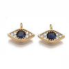 Brass Micro Pave Cubic Zirconia Charms KK-T038-376G-1