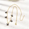 Brass Micro Pave Cubic Zirconia Butterfly Pendant Necklaces NJEW-B157-23G-1