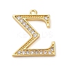 Rack Plating Brass Micro Pave Cubic Zirconia Pendant KK-H449-76G-21-1