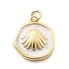 Ocean Theme Brass Enamel Pendants KK-Q029-01C-G-1