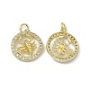 Real 18K Gold Plated Brass Micro Pave Clear Cubic Zirconia Pendants KK-E068-VB409-8-1