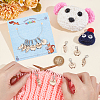 12Pcs 12 Style Cat & Sheep Wood Pendant Stitch Markers HJEW-AB00655-3