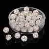 Polymer Clay Rhinestone Beads RB-H284-6MM-Half-001-1