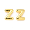 Brass Hollow Out Initial Letter Stud Earrings for Women EJEW-A044-01G-Z-1