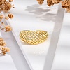 Rack Plating Brass Cuff Finger Rings for Women RJEW-M028-20G-1