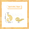 32Pcs 2 Colors 304 Stainless Steel Pendants STAS-DC0014-01-2