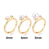 Flower Brass Micro Pave Cubic Zirconia Cup Peg Ring Settings LS-KK-N274-31G-4