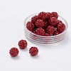 Polymer Clay Rhinestone Beads X-RB-H258-HD8mm-208-1