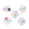 Wire Wrapped Glass Pendants PALLOY-JF01318-01-1