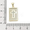 Real 18K Gold Plated Brass Micro Pave Cubic Zirconia Pendants KK-A209-10B-G-3